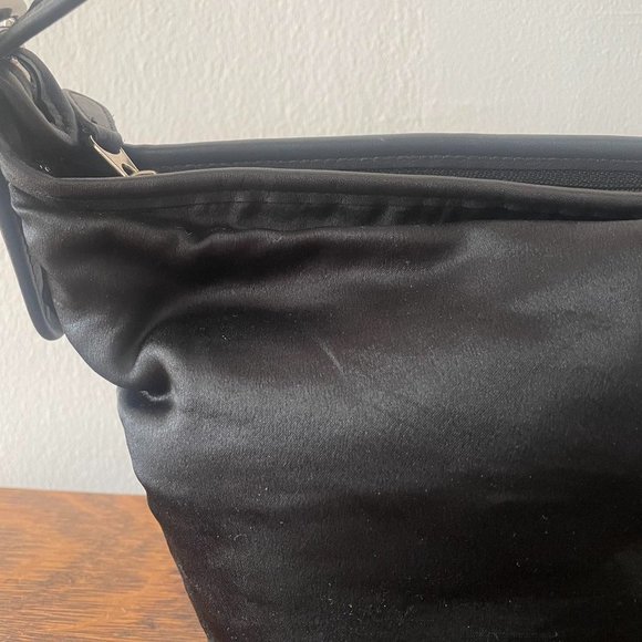 Vintage coach black Maggie satin duffle - Picture 3 of 4
